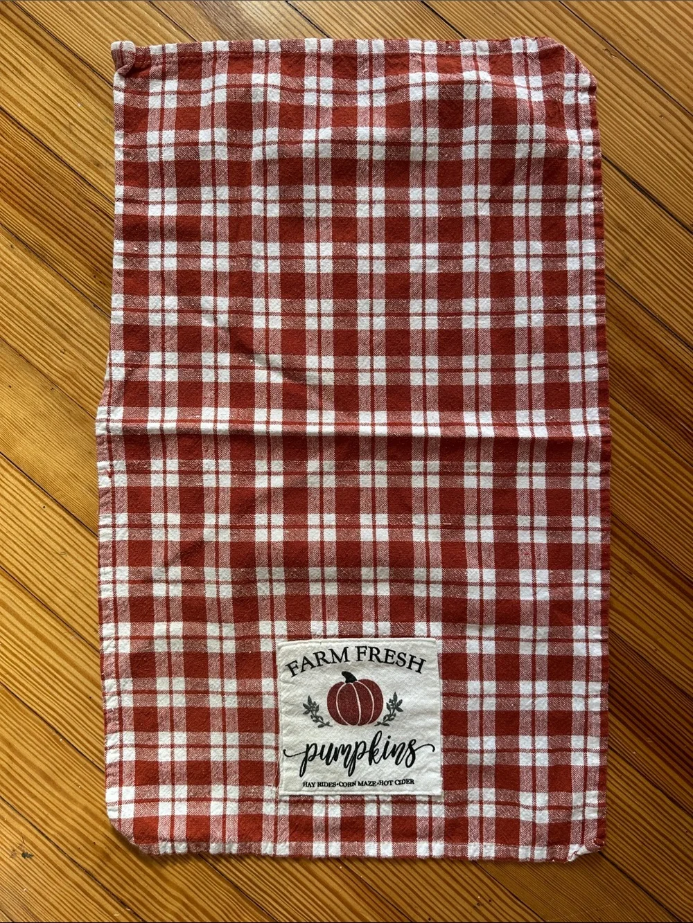 Autumn Farm Fresh Pumpkins Kitchen Hand Towel